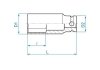 NASADKA DŁUGA UDAROWA 1/2 32mm x 80mm, 6-kąt King Tony