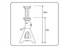 KOZIOŁEK 6 TONOWY (KPL 2 SZT), ZAKRES 390 - 605mm King Tony