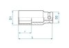NASADKA DŁUGA UDAROWA CIENKOŚCIENNA 1/2 26mm x 80mm, 6-kąt King Tony