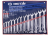 ZESTAW KLUCZY PŁASKO-OCZKOWYCH CALOWYCH 1/4 - 1-1/4, 16cz. ETUI King Tony