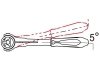 GRZECHOTKA 1/2 Z RUCHOMĄ GŁOWICĄ 72 ZĘBY, Z PRZYCISKIEM, 300mm, UCHWYT GUMOWY King Tony
