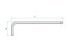 IMBUS EKSTRA DŁUGI HEX Z KULKĄ 3mm x 129mm King Tony