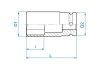 NASADKA DŁUGA UDAROWA CIENKOŚCIENNA 3/4 24mm x 90mm, 6-kąt King Tony