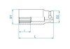 NASADKA DŁUGA UDAROWA 1/2 36mm x 80mm, 12-kąt King Tony