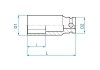 NASADKA DŁUGA UDAROWA 1/2 CALOWA 5/16 x 80mm, 6-kąt King Tony