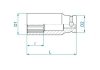 NASADKA DŁUGA UDAROWA 1/2 23mm x 80mm, 12-kąt King Tony