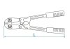 NOŻYCE DO PRĘTÓW 8 x 450mm, do o6 przy HRC 35 King Tony