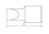 NASADKA 1/4 Z KOŃCÓWKĄ PŁASKĄ 5,5 x 1,0 x 25mm King Tony