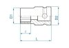 NASADKA KRÓTKA UDAROWA GWIAZDKOWA 1/2 E12 x 38mm King Tony