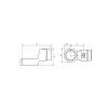 Końcówka wtykowa oczkowa 7/16, króciec 16 mm BAHCO