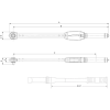 Klucz dynamometryczny 300-1000 Nm, ze stałą grzechotką 3/4 75P3-1000 BAHCO