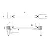 Klucz nasadowy przegubowy dwustronny 12-kątny 18x19 mm, 80 Beta