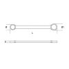 Klucz oczkowy dwustronny prosty 14x15 mm, 95 Beta