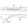 Szczypce półokrągłe długie odgięte dla elektroników 140 mm, 1178BM/P Beta