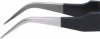 Pinceta 120mm, końcówki wygięte, czarna, 92 38 75 ESD, KNIPEX