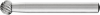 Frez trzpieniowy HSS, kulisty, F 0807 3 6mm 8x7mm Pferd