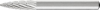 Frez trzpieniowy HSS, lukowy ostry 0618 3 6mm 6x18mm Pferd