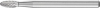 Maly frez trzpieniowy ze stopow twardych, w ksztalcie plomienia 3B 0613 5 3mm 6x13mm Pferd