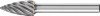 Frez trzpien.ze stopow tward.lukowy ostry 1020, stal nierdz.6mm 10x20mm Pferd