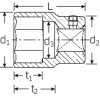 Nasadka 3/4 36mm, 6-kątna, krótka STAHLWILLE