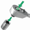 Grzechotka 1/4 QR (80 zębów) długa, L=153mm z modułem zatrzaskowym i 2K rękojeścią STAHLWILLE
