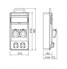 Rozdzielnica budowlana, erbetka 1x32/5, 1x16/5, 3x250V R-BOX SLIMBR B.SLIM-10S-7BR Pawbol
