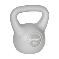 Kettlebell bitumiczny 8 kg szary REBEL ACTIVE 