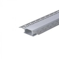 Profil Aluminiowy V-TAC 2mb Anodowany, Klosz Mleczny, Do gipsowania, Na dwie taśmy VT-8101 