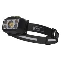 Latarka czołowa LED, 550 lm, Li-Pol 1000 mAh ładowalna / 3× AAA 