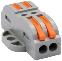 Łącznik bezśrubowy, otwierany, złączka otwierana 0,5-4mm2, 32A, 400VAC 2P OVOFT22 Tracon Electric 