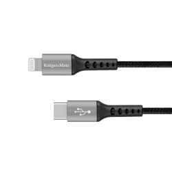 Kabel USB typu C - wtyk Lightning C94 MFi 1 m Kruger&Matz