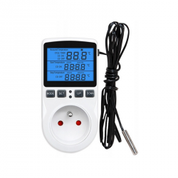 Termostat z gniazdem 230V E6185