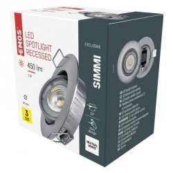 Oczko LED SIMMI 5W neutralna biel, srebrny