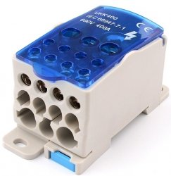 Blok rozdzielczy modułowy 1x12 zacisków 400A 690V E.4096/400 Pawbol