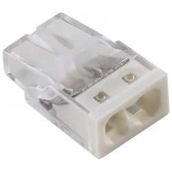 Szybkozłączka elektryczna samozaciskowa podwójna biała 2x0,5-2,5mm2, 2 styki, 24A, 450V E.4180T Pawbol
