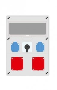 Rozdzielnica PRYMA 12M, 2x32/5 + 2x230V + wyłącznik 0-1, IP44 (E940102520)
