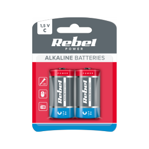 Baterie alkaliczne REBEL LR14 2szt/bl.