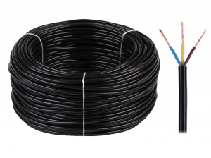 Kabel elektryczny OMY 3x0,75 300/300V czarny