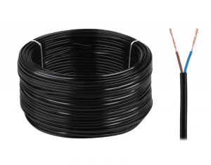 Kabel elektryczny OMYp 2x0,5 300/300V czarny