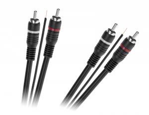 Kabel 2 x RCA - 2 x RCA z żyłą sterującą