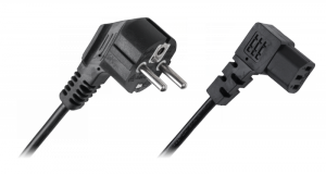 Kabel zasilający sieciowy do komputera kątowy