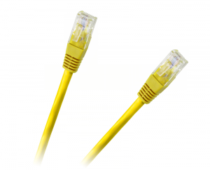 Patchcord kabel UTP 8c wtyk-wtyk 1,5m CCA żółty  cat.6e
