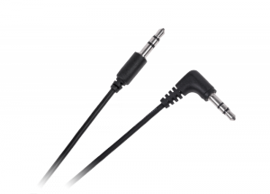 Kabel JACK 3.5 wtyk - JACK 3.5 wtyk 0.5m kątowo-prosty Cabletech standard