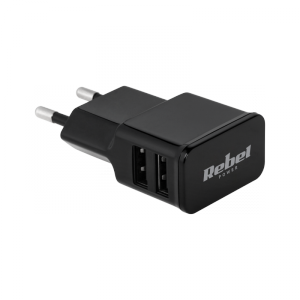 Ładowarka sieciowa Rebel 2xUSB 2000 mA