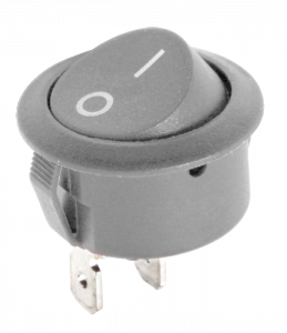 Złącze przełącznik kołyskowy okrągły R5 0-1 szary 6A/250V LX3049S 