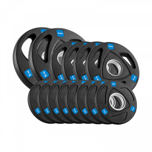 Obciążenie żeliwne olimpijskie gumowane zestaw 30kg ( 8x1.25kg + 4x2.5kg + 2x5kg ), otwór 51mm , REBEL ACTIVE