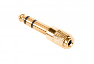 Złącze Jack 6.3/3.5 złoty-metal