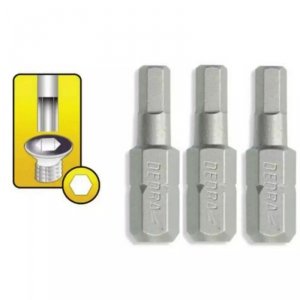 Końcówki wkrętakowe Hex H6x25mm, 3szt blister