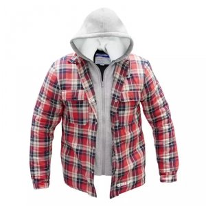 Bluza flanelowa ocieplana z kapturem, rozm.L