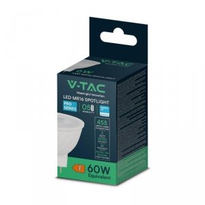 Żarówka LED V-TAC SAMSUNG CHIP 6W GU5.3 MR16 12V 38st VT-257 6400K 455lm 5 Lat Gwarancji